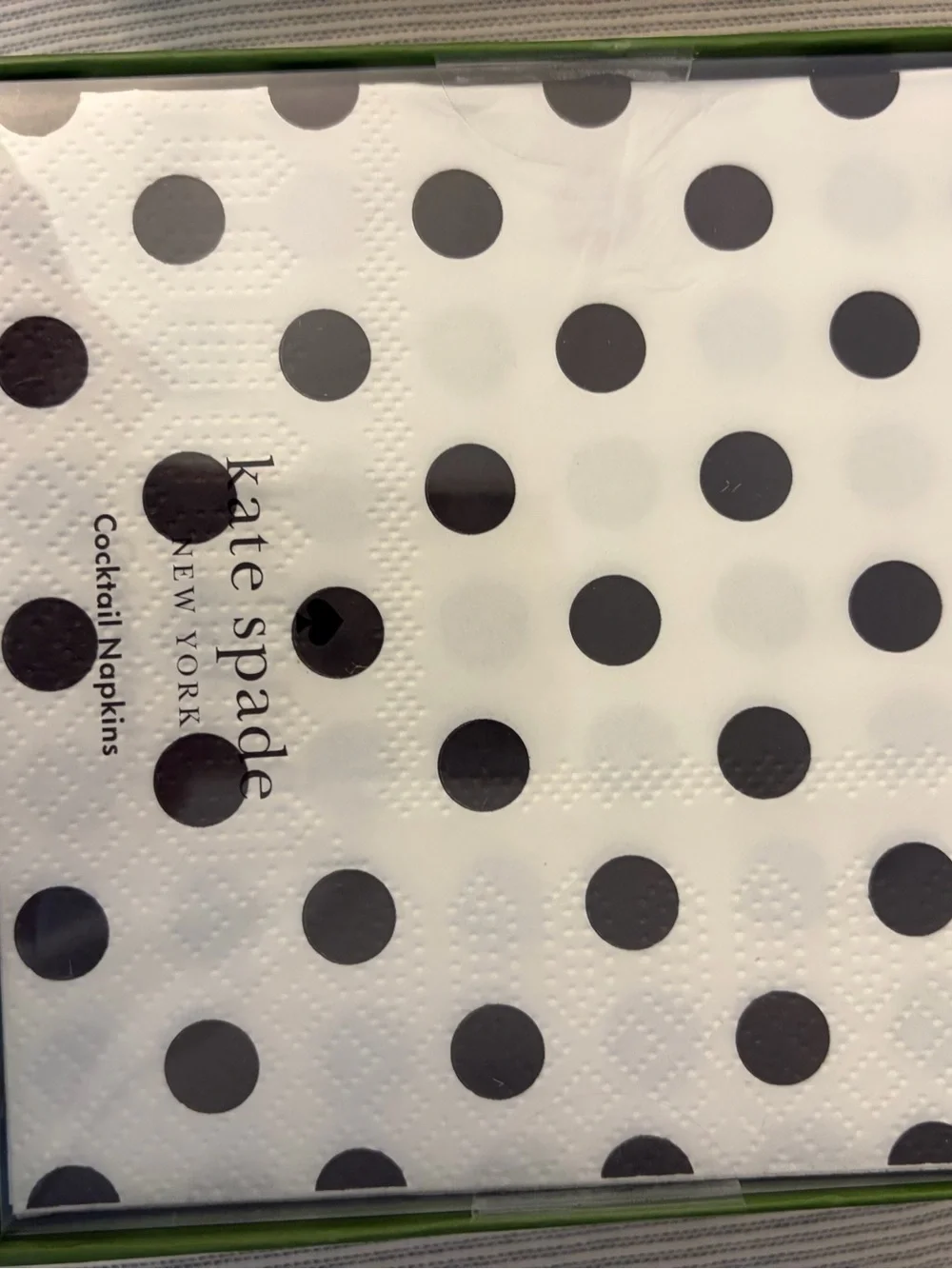 Kate Spade Cocktail Napkin Set - Green, Gold, Black, Blue Patterns